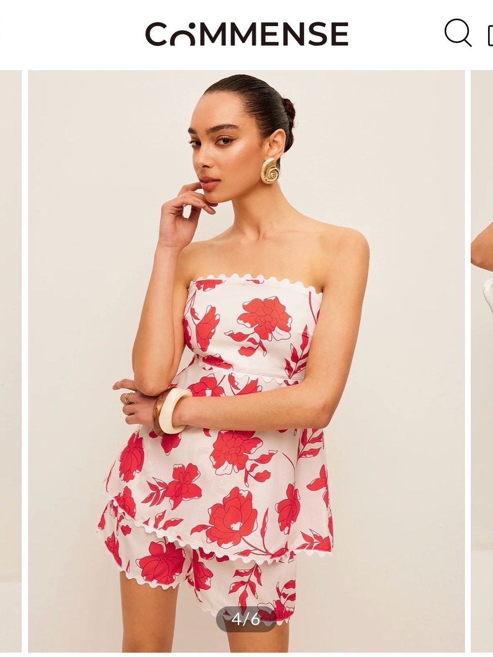 Commense Floral Strapless Set Sz: M/L